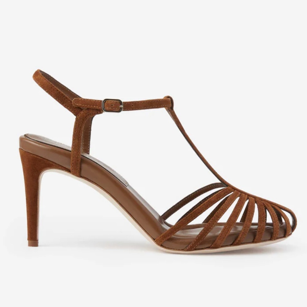 Tamara Mellon Studio 54 Heels, 75mm Paris Texas Brown 38 NEW, $595